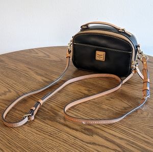 *NEW* Rare Dooney & Bourke Crossbody Black Leather with red accents.